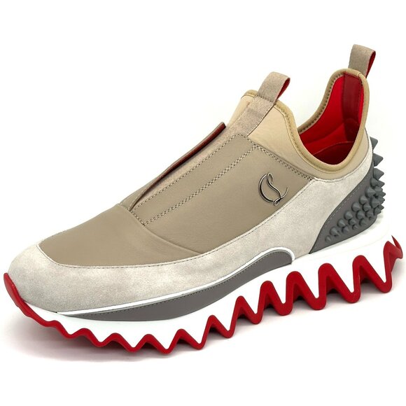 Christian Louboutin SHARKYLOUB SP Spikes Flat Leather Sneakers Shoes Mens main image 9